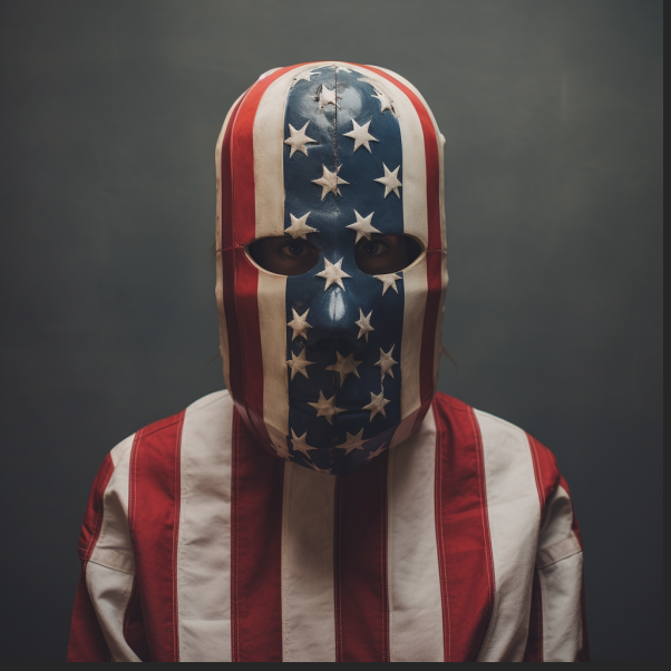 American masked individual